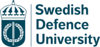 A black and white illustration of the Swedish Defence University