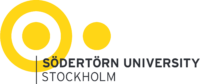 A black and white illustration of Södertörn University