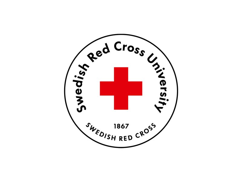 A black and white illustration of The Swedish Red Cross University College