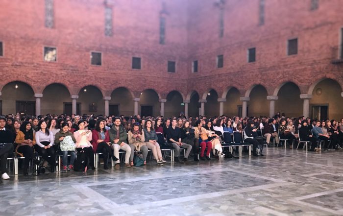 500 international students in Stockholm City Hall