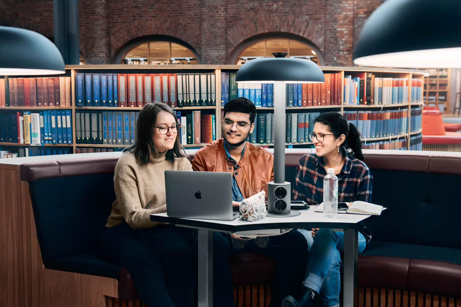 Students in library